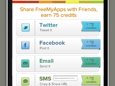 Social Share Redux iphone mobile ps comp. ui web app