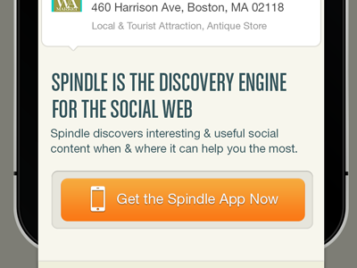 Spindle Landing Page Footer ios landing page mobile web responsive