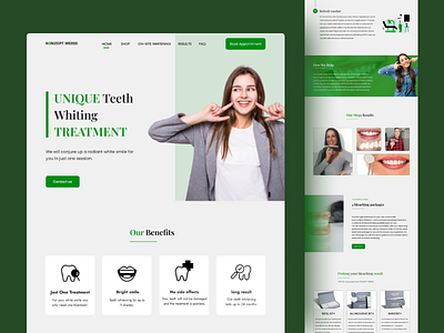 Dentist Website | Teeth treatment ui