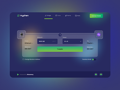 Hyphen Bridge | Dark mode UI best crypto ux ui best ux ui design dashboard bridge ux ui crypto interaction design crypto modern ui crypto ux ui dribble best dashboard design dribble best shot dribble latest shot 2022 hyphen bridge ui hyphen ui latest crypto project web 3.0