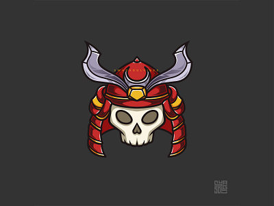 Skull Samurai Illustration apparel design design illu illustration t shirt design vector vector art