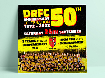 Social Media - Droitwich Rugby Club banner branding branding design design graphic design graphic support post social media