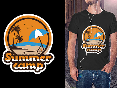 Summer Camp T-shirt Design graphic design illustration summer t shirt typography vintage