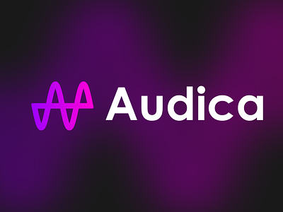 Audica Logo app branding design icon logo typography