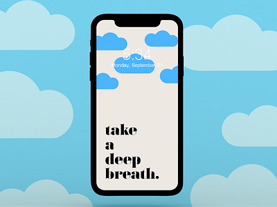 take a deep breath background branding breathe clouds design graphic design iphone logo