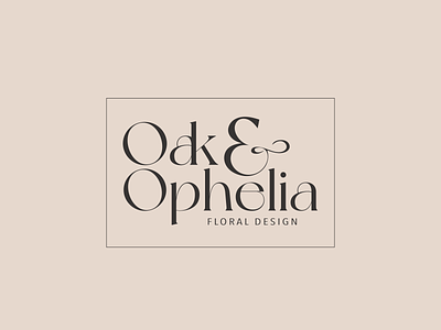 Oak & Ophelia Floral Design - Logo Design branding design graphic design logo typography vector