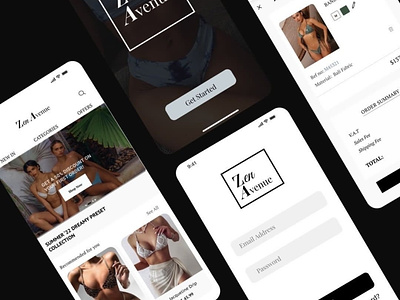 Fashion mobile app design