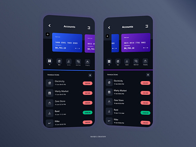 Finance Application adobe xd design photoshop prototypes ui ux wireframing