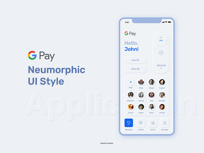 Neumorphic UI style design