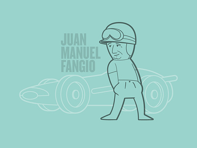 Juan Manuel Fangio design formula1 illustration juan manuel fangio vector
