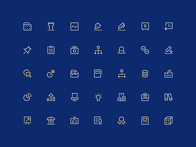 Business & Finance - Outline mini bank business company finance icons nucleo