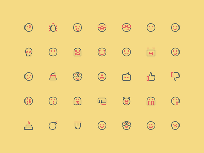 Emoticons - Outline 16px
