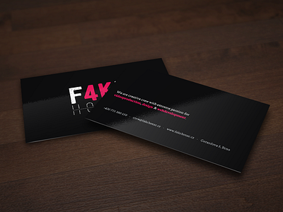 F4KE business cards business card dark f4ke print simple