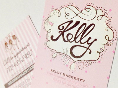Kelly Stylist Card lettering stylist