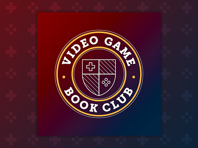 Video Game Book Club - Podcast Art academic branding crest design gaming graphic design illustration logo podcast video game