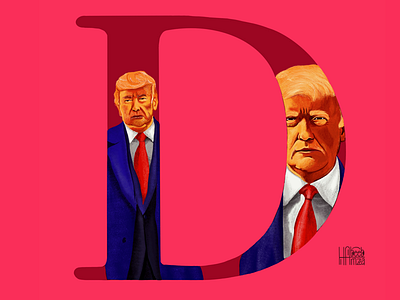 D- Donald trump 36daysoftype art branding clean design digitalart illustrations