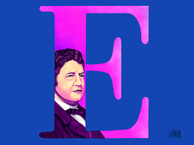 E- Edmund "Toby" Barton, 36daysoftype clean digital artwork illustrations letters