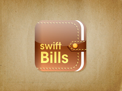 Swift Bills App Icon app icon app store brown icon icons ios ipad iphone