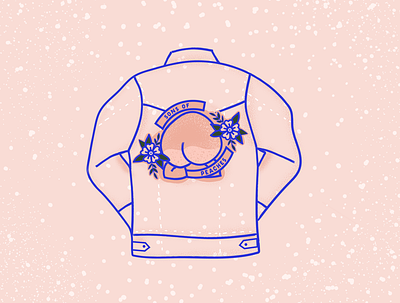Sons Of Peaches denim jacket patch peach