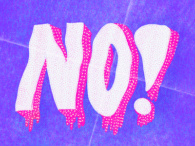 No! hand lettering procreate type