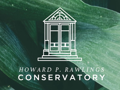 Howard P. Rawling's Conservatory Logo conservatory door line illustration logo plants