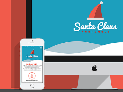 Responsive Website - Santa Claus Anonymous charity christmas responsive website santa claus