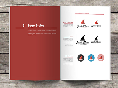 Brand Guide Layout book layout brand guide christmas layout santa claus