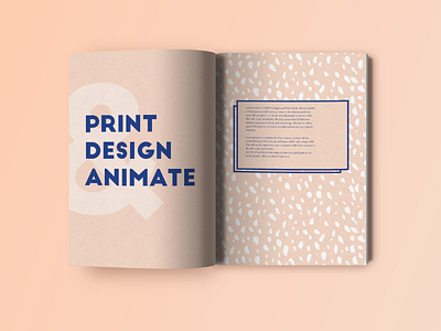 New Hire Booklet ampersand animate booklet booklet design dalmatian dots design magazine design organic dots pale pink print saddle stitch booklet