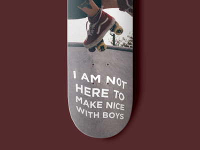 Skateboard Mockup - Warped Type