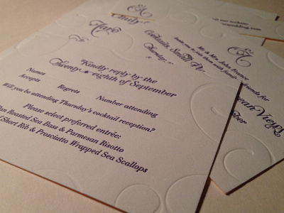 E+A Wedding Invitations invitation letterpress wedding