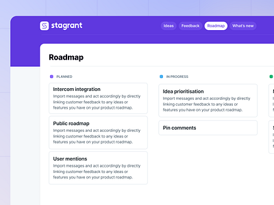 Public roadmap portal roadmap web