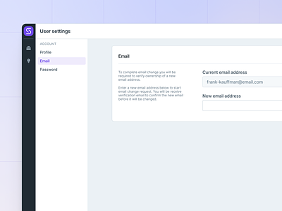 Change user email flow