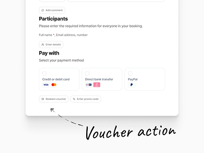 Checkout - Redeeming voucher user flow checkout e-commerce flow minimal payment redeem user flow