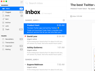 Mail.app Inbox - Email client