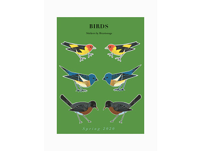 Bird Sticker Sheet branding graphic design ui
