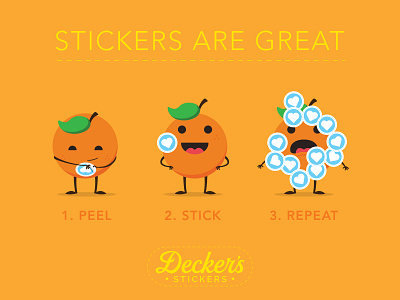 stickers packaging 1 branding cartoon character design graphic design illustration logo orange packaging stickers vector