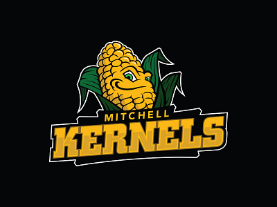 Mitchell Kernels Logo Redesign corn design illustration logo logodesign redesign sports