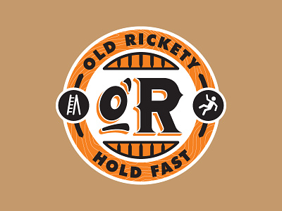 Old Rickety badge icons illustration ladder logo logodesign type typography vector