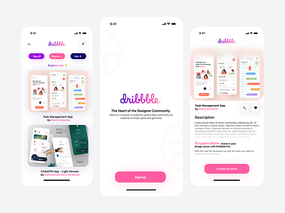 🏀 Dribbble - App UI