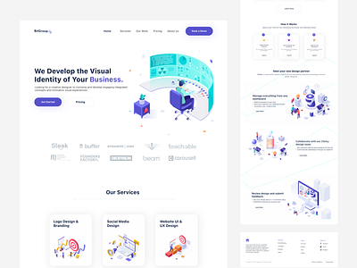 BitGroup - Landing Page ✨ 3d animation app art branding design designing dribbble graphic design illustration logo minimal motion graphics popular trending typography ui ux vector web