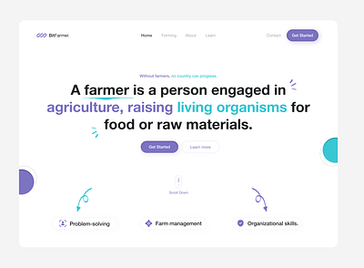 BitFarmer - Website. 3d animation app branding design designing dribbble graphic design icon illustration logo minimal motion graphics popular trending typography ui ux vector web