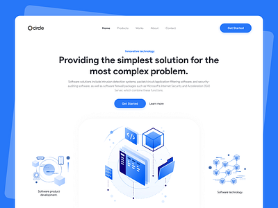 Circle Software - Hero Page! 3d animation app branding design designing dribbble graphic design icon illustration logo minimal motion graphics popular trending typography ui ux vector web