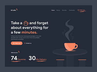 Bi Caffe. - Website! 3d animation app branding cafe coffee design designing dribbble graphic design illustration logo motion graphics popular trending typography ui ux vector web
