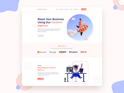 Creative Agency Landing Page v1