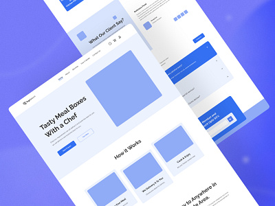 Wireframe for Landing Page adobe photoshop adobe xd design figma food landing page high fidelity landing page responsive wireframe ui web design web ui website design website wireframe wireframe