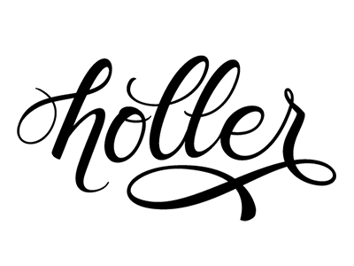 Holler lettering script