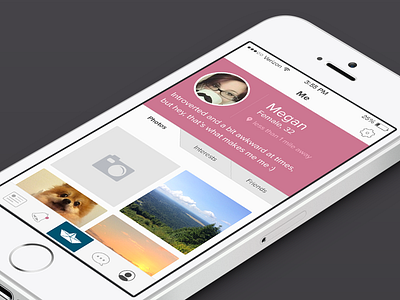 Friend App Profile Concept by Tiffany Higa on Dribbble