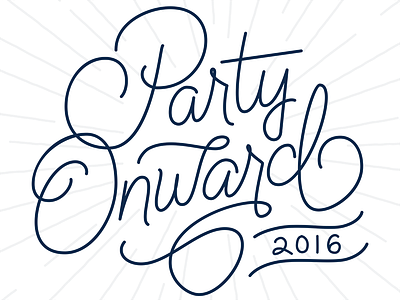 Party 2016 handdrawn handlettering invitation lettering poster script