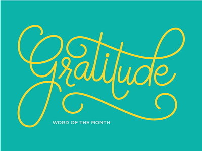 Gratitude gratitude handlettering lettering script vector