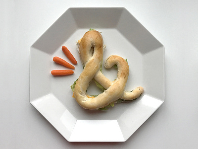 Ampersandwich ampersand bread food typography